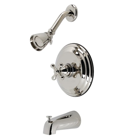 Kingston Brass KB3636AX Tub and Shower Faucet, Polished Nickel KB3636AX